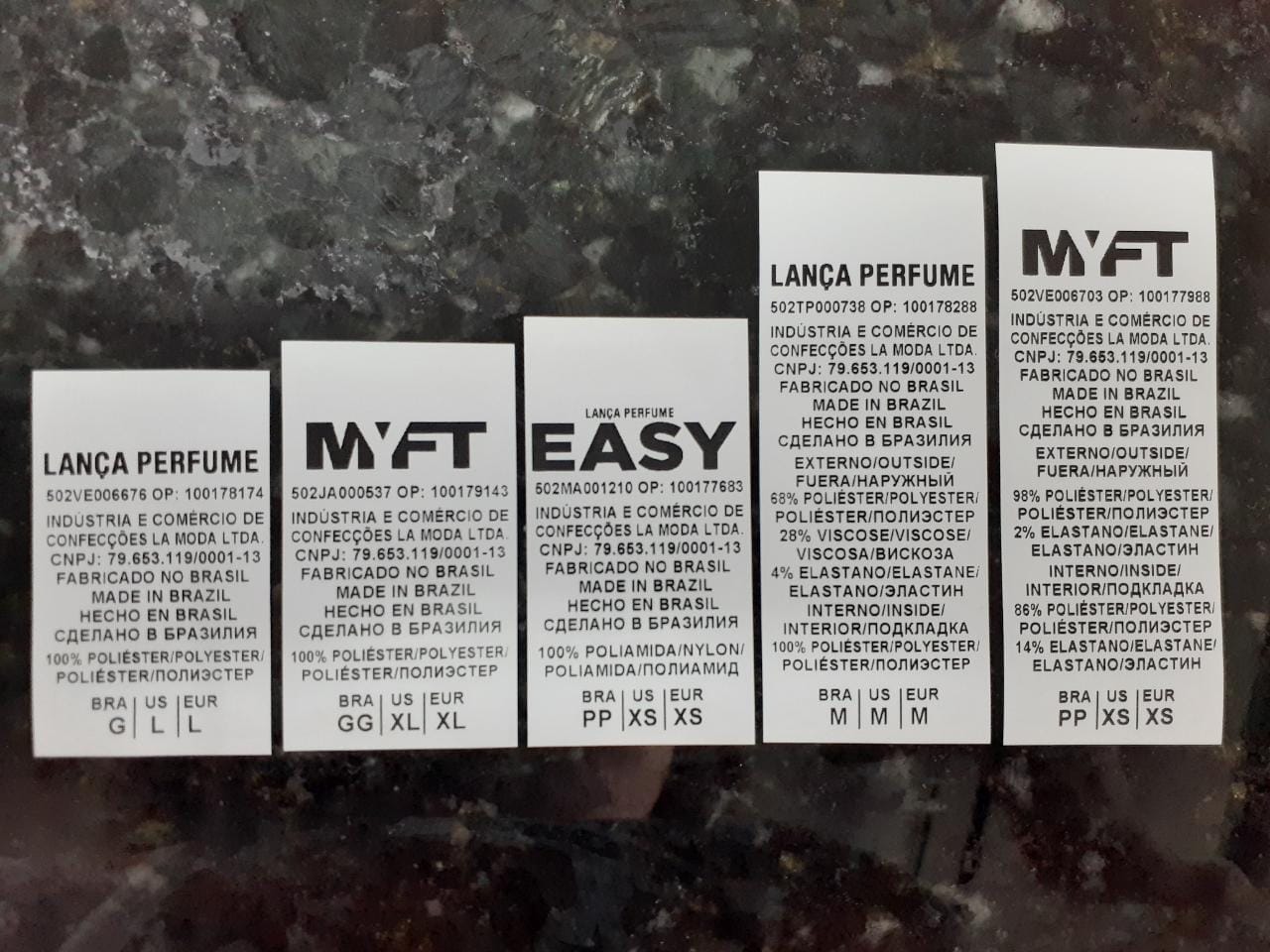 ETIQUETAS DE COMPOSIÇÃO EM ROLO